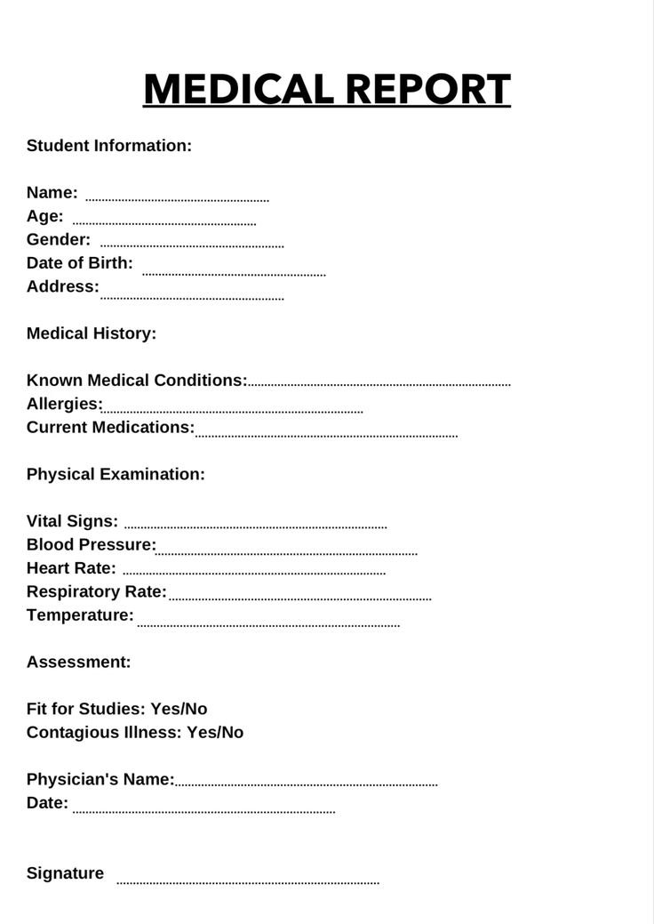 Medical Report Template